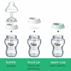 Picture of Tommee Tippee Closer to Nature 3 in 1 Convertible Glass Baby Bottles, Slow Flow Nipples - 9oz, 3ct