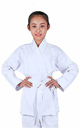 Picture of NAMAZU Karate Uniform for Kids and Adult, Lightweight Karate Gi Student Uniform with Belt for Martial Arts Training - White