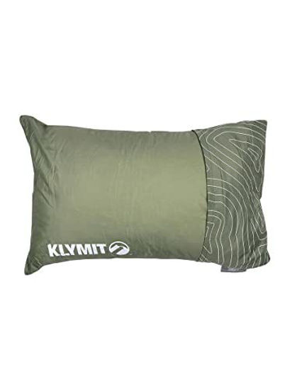 Picture of Klymit Drift Camping Pillow, Reversible Cover for Travel and Sleep, Shredded Memory Foam Comfort with Durable Shell (Large-Green)