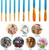 Picture of Soucolor Acrylic Paint Brushes Set, 20Pcs Round Pointed Tip Artist Paintbrushes for Acrylic Painting Oil Watercolor Canvas Boards Rock Body Face Nail Art, Halloween Pumpkin Ceramic Crafts Supplies