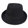 Picture of Melesh Unisex Classic Trilby Fedora Hat (Black)