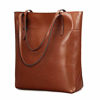 Picture of Kattee Vintage Genuine Leather Tote Shoulder Bag With Adjustable Handles (Brown)