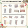 Picture of UTO Small Wallet for Women PU Leather Leaf Pendant Card Holder Organizer Zipper Coin Purse Ace Grey