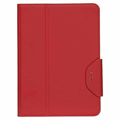 Picture of Targus VersaVu Classic Apple iPad Air and iPad Pro 11-inch Protective Tablet Case with Slim TriFold Stand Cover, Enhanced Audio, Stylus Holder, Secure Strap Closure, Red (THZ4403GL)