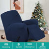 Picture of Turquoize Stretch Recliner Cover Recliner Chair Cover Recliner Slipcover 1-Piece Sofa Cover with Side Pocket Jacquard Sofa Furniture Cover/Protector Soft with Elastic Bottom, Machine Washable, Navy