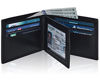 Picture of Slim RFID Wallets for Men - Genuine Leather Front Pocket Bifold Wallet (Jet Black)