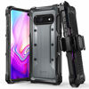 Picture of Vena Galaxy S10 Plus Rugged Case, vArmor (Military Grade Drop Protection) Heavy Duty Holster Belt Clip Cover with Kickstand Designed for Samsung Galaxy S10+ - Space Gray