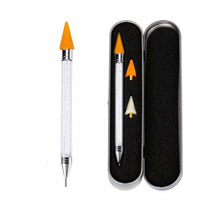 Picture of Shuiniba Rhinestone Picker Wax Pen Pencil for Rhinestones Crystal Pickup Diamond Painting Nail Art Decoration Tool with Two Wax Head