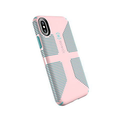 Picture of Speck Products CandyShell Grip Cell Phone Case for iPhone XS/iPhone X - Quartz Pink/River Blue