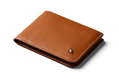 Picture of Bellroy Hide & Seek Wallet (Slim Leather Bifold Design, RFID Protected, Holds 5-12 Cards, Coin Pouch, Flat Note Section, Hidden Pocket) - Caramel - RFID