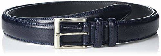 Picture of Florsheim Men's Plus Size 32mm Pebble Grain Leather Belt, Navy, 52