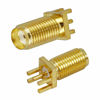 Picture of Xiaoyztan 10 Pcs SMA-KE Female Connectors Center Solder PCB Mount Edge Adapters RF Accessories