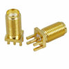 Picture of Xiaoyztan 10 Pcs SMA-KE Female Connectors Center Solder PCB Mount Edge Adapters RF Accessories