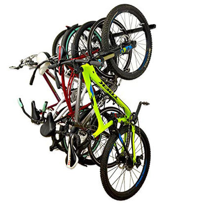 Picture of StoreYourBoard Bike Storage Rack, Holds 5 Bicycles, Home and Garage Organizer, Adjustable Wall Hanger Mount