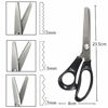 Picture of Pinking Shears, Stainless Steel Dressmaking Scissors, Serrated and Scalloped Blades, Professional Sewing Craft Cut Tailor Zig-Zag Tool, Fabric Decoration Comfort Grip Soft Handheld (Scalloped 5mm)