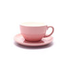 Picture of Coffeezone Barista Speciality Coffee Cup and Saucer, Small Cappuccino or Double Espresso Ceramic Cups (Glossy Pink, 5 oz)