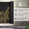 Picture of Gaiam Yoga Mat Premium Print Extra Thick Non Slip Exercise & Fitness Mat for All Types of Yoga, Pilates & Floor Workouts, Metallic Bronze Medallion, 6mm