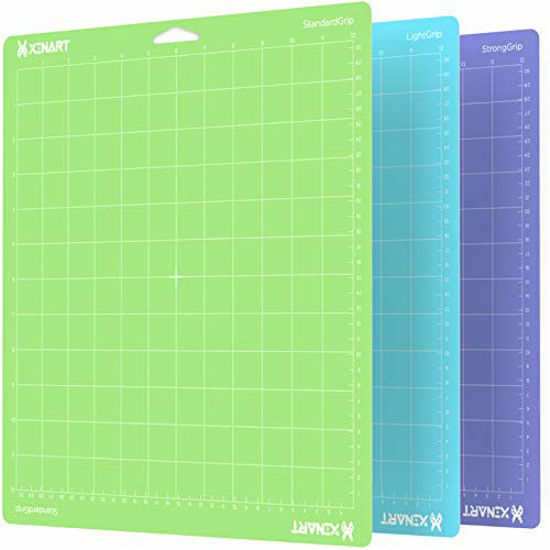 Picture of Xinart Cutting Mat for Cricut Maker 3/Maker/Explore 3/Air 2/Air/One(12x12 Inch, 3 Mats, StandardGrip, LightGrip, StrongGrip) Multiple Adhesive Sticky Quilting Cricket Cutting Mats for Cricut