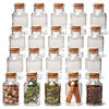 Picture of EZOWare 5oz Spice Jars, 20 Bottle Clear Glass Canister Set with Cork Lid, Round Decorative Reusable Vial Storage Containers for Herbs, Teas, Seasonings, Party Favors, Candy (150ml)