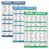 Picture of QuickFit 3 Pack - Dumbbell Workouts + Bodyweight Exercises + Barbell Routine Poster Set - Set of 3 Workout Charts (Laminated, 18" x 27")