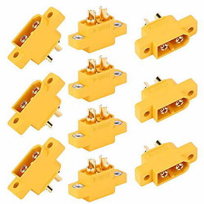 Picture of Amass 10 Pcs XT60E-M Mountable XT60 Male Plug Connector for RC Models Multicopter  