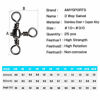 Picture of AMYSPORTS Stainless 3way Swivel Fishing crossline swivels 3 Way rigs Saltwater Freshwater Drifting trolling Fishing Tackle Connector for Spoons Minnow baits 25pcs 53lbs