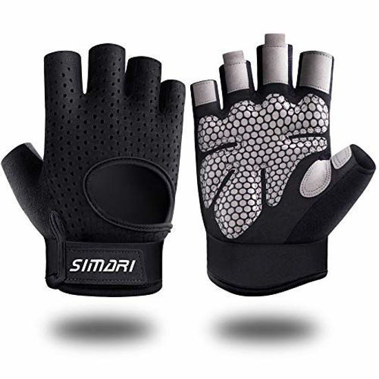 Picture of SIMARI Workout Gloves Weight Lifting Gym Gloves with Wrist Wrap Support for Men Women, Full Palm Protection, for Weightlifting, Training, Fitness,Exercise Hanging, Pull ups, Upgraded 2021 SG907