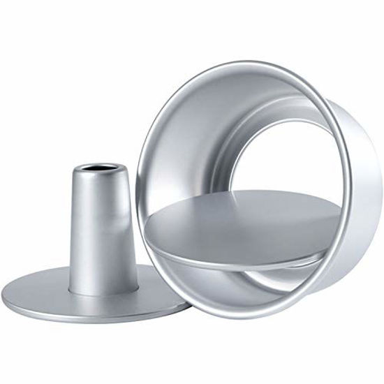 Picture of Tosnail 3 Pieces 6 Inches Aluminum Angel Food Cake Pan Round Cake Pan with Removable Bottoms