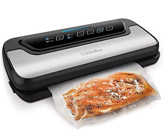 Picture of Vacuum Sealer Machine By Mueller | Automatic Vacuum Air Sealing System For Food Preservation & Sous Vide w/Starter Kit | Compact Design | Lab Tested | Dry & Moist Food Modes | Led Indicator Lights