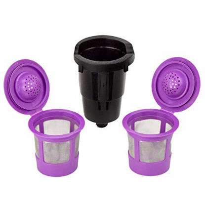 Picture of Keurig Mini Reusable K cup with Adapter - Durable And Easy To Use - Keurig Mini Plus Reusable K cup (Pack of 2 + Adapter)