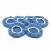 Picture of AUTDER Polisher Buffing Pad Bonnet - (7 to 8 Inches) - Buffing Pad Cover Coral Fleece - Car Polishing Bonnet for Car Polisher 6 Pcs - Blue