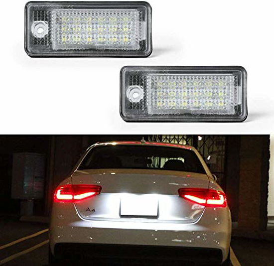 Picture of GemPro License Plate Lights LED Tag Lamps for Audi A3 S3 A4 S4 A6 S6 A8 S8 Q7 RS4 License Number Plate Lamps, 6000K Xenon White, 2 Packs