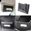 Picture of BANCHELLE Car Tissue Holder, Hanging Paper Towel Clip, PU Leather Tissue Box, Paper Carton, Paper Towel Box, Black