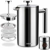 Picture of Mueller French Press Double Insulated 304 Stainless Steel Coffee Maker 4 Level Filtration System, No Coffee Grounds, Rust-Free, Dishwasher Safe