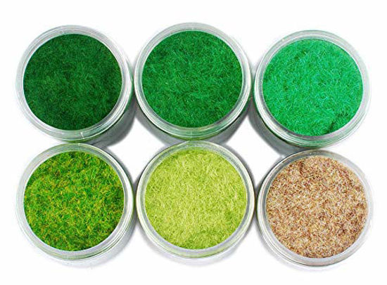 Picture of NWFashion 6 X 20G Dress Tree Flower Static Grass Dressing Scatter Flock(6 Color Mix)