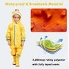 Picture of SSAWcasa One Piece Rain Suit Kids,Unisex Toddler Waterproof Rainsuit Rain Coat Coverall (S, Yellow Giraffe)