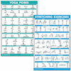 Picture of QuickFit Yoga Poses and Stretching Exercise Poster Set - Laminated 2 Chart Set - Yoga Positions & Stretching Workouts (18" x 27")