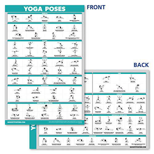 GetUSCart- QuickFit Yoga Poses and Stretching Exercise Poster Set ...