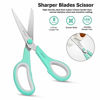 Picture of Scissors, iBayam 8" Multipurpose Scissors Bulk 3-Pack, Ultra Sharp Blade Shears, Comfort-Grip Handles, Sturdy Sharp Scissors for Office Home School Sewing Fabric Craft Supplies, Right/Left Handed