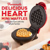 Picture of Dash Mini Waffle Maker Machine for Individuals, Paninis, Hash Browns, & Other On the Go Breakfast, Lunch, or Snacks, with Easy to Clean, Non-Stick Sides, Red Heart