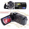 Picture of Video Camera Camcorder Digital Camera Recorder kicteck Full HD 1080P 15FPS 24MP 3.0 Inch 270 Degree Rotation LCD 16X Zoom Camcorder with 2 Batteries(604s)