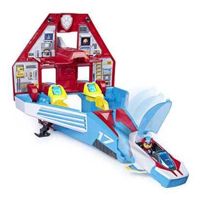 Picture of Paw Patrol, Super Paws, 2-in-1 Transforming Mighty Pups Jet Command Center with Lights and Sounds