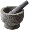 Picture of Kota Japan 6 Granite Mortar & Pestle Natural Stone Bowl and Grinder Set for Spices, Herbs, Seasonings, Pastes, Pesto and Guacamole with Stylish Ergonomic Design.