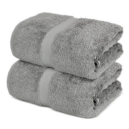 Picture of Towel Bazaar 100% Cotton Turkish Large Bath Sheet Towels, 35 x 70 Inches ( 2 Pack, Gray)