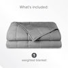 Picture of Bare Home Weighted Blanket for Kids 10lb (40" x 60") - All-Natural 100% Cotton - Premium Heavy Blanket Nontoxic Glass Beads (Grey, 40"x60")