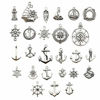 Picture of Nautical Charm Collection-50 Pcs Craft Supplies Nautical Ship Wheel Anchor lig Charms Pendants for Crafting, Jewelry Findings Making Accessory For DIY Necklace Bracelet (M066)