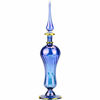 Picture of NileCart Egyptian Perfume Bottle large size 9 in. blue handmade in Egypt For your perfume, essential oils, Egyptian decoration or party table centerpiece