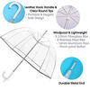 Picture of Kung Fu Smith 52 Inch Bubble Clear Umbrella for Weddings, Bulk Large Adult Windproof Dome Rain Umbrella