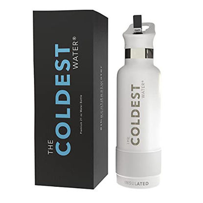 Coldest Sports Water Bottle - Leak Proof, Double Walled, Stainless Steel  Cold & Hot Bottle, Thermo Mug ( Fusion Blue, 21 Oz) 