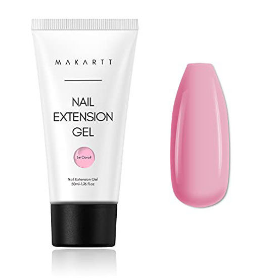 Picture of Makartt Nail Extension Gel Natural Pink Builder Nail Gel Nail Gel Fall Trendy Nail Art Design Nail Extension Gel Salon Nail Easy DIY at Home 50ML P-21